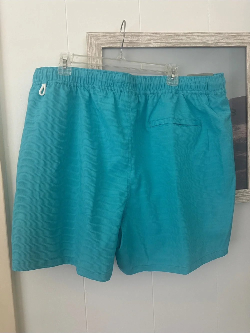 NWT Size XXL Goodfellow & Co. Turquoise 5”Swim Trunks with Drawstring Waist